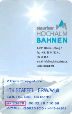 Liftticket Rauriser Hochalmbahnen AG