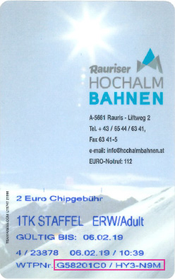 Liftticket Rauriser Hochalmbahnen AG