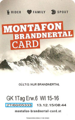 Liftticket Bergbahnen Brandnertal