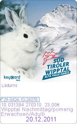 Liftticket Ladurns
