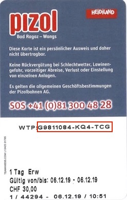 Liftticket Pizol