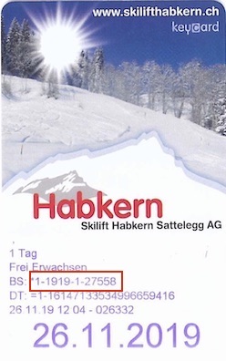 Liftticket Habkern-Sattelegg