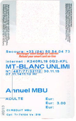 Liftticket Chamonix Mont-Blanc